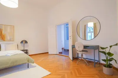 Ein Bett oder Betten in einem Zimmer der Unterkunft Biedermaier Charm in Mödling