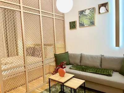 Ein Sitzbereich in der Unterkunft TheWICKI 10 - Wunderschöne Apartments in Wien