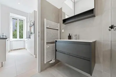 Küche/Küchenzeile in der Unterkunft Rochus-Market City Apartment is calling - by 4ty3 Apartments