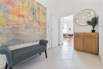 Ein Sitzbereich in der Unterkunft Schönbrunn City Apartment is calling - by 4ty3 Apartments