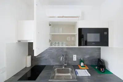 Küche/Küchenzeile in der Unterkunft Ottakring Studio Apartment
