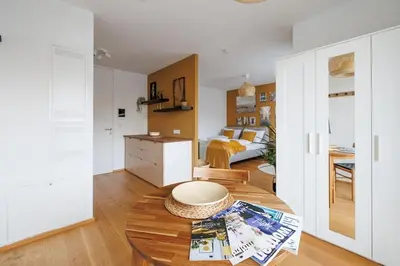 Küche/Küchenzeile in der Unterkunft Ottakring Studio Apartment