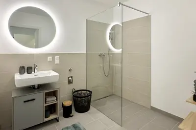Ein Badezimmer in der Unterkunft Zentrales, klimatisiertes Apartment Nähe Spital & FH