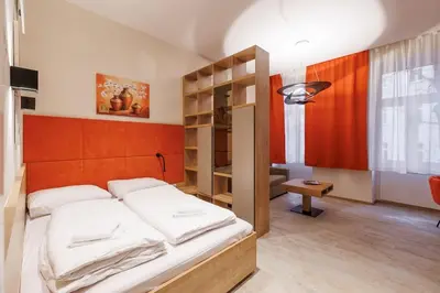 Ein Bett oder Betten in einem Zimmer der Unterkunft New #viennalove Apartment in Margareten