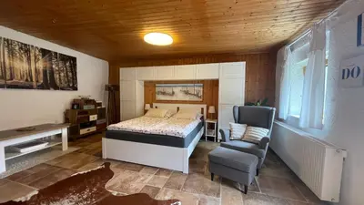 Ein Bett oder Betten in einem Zimmer der Unterkunft Charmantes Cottage Appartement