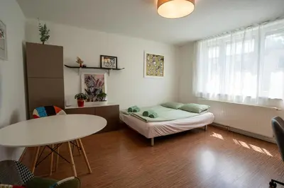 Ein Bett oder Betten in einem Zimmer der Unterkunft Cosy Vienna home