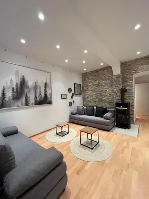 Ein Sitzbereich in der Unterkunft Luxury CityApartment 5