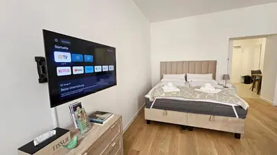 Ein Bett oder Betten in einem Zimmer der Unterkunft City Apartment nahe Schönbrunn 2
