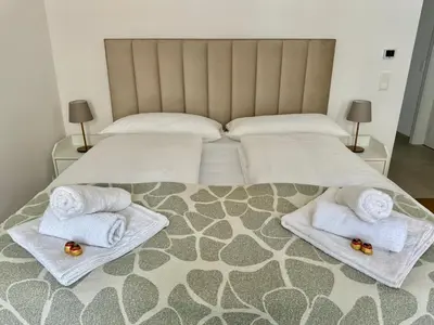 Ein Bett oder Betten in einem Zimmer der Unterkunft City Apartment nahe Schönbrunn 10