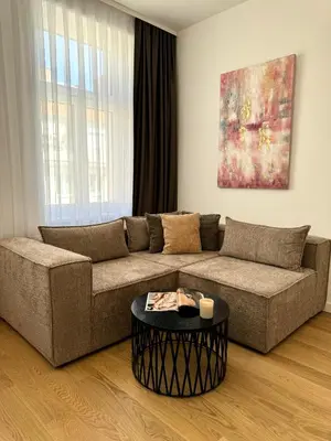 Ein Sitzbereich in der Unterkunft City Apartment nahe Schönbrunn 13
