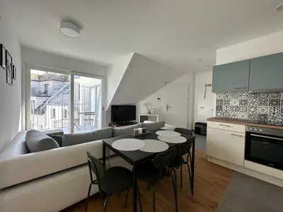 Küche/Küchenzeile in der Unterkunft FeelHome-Dachterrasse-4 Gäste-WiFi
