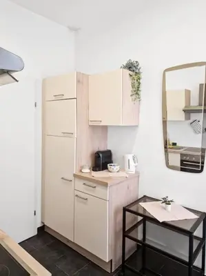 Küche/Küchenzeile in der Unterkunft Am Tabor Apartment