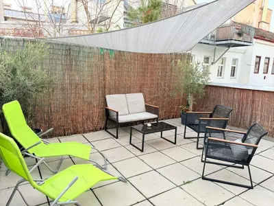 Ein Patio oder anderer Außenbereich in der Unterkunft Relax auf der Terrasse in Wien