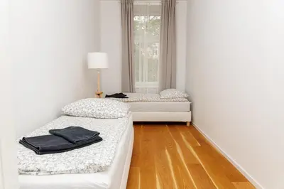 Ein Bett oder Betten in einem Zimmer der Unterkunft 5 beds 2 bedrooms top apart in vienna's heart