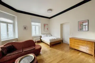 Ein Sitzbereich in der Unterkunft Neue, groß & gemütliche Wohnung mit toller Anbindung