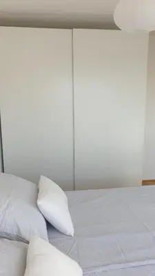 Ein Bett oder Betten in einem Zimmer der Unterkunft Neubauwohnung Wien Donaustadt