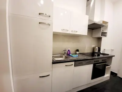 Küche/Küchenzeile in der Unterkunft Neulerchenfelder City Apartment