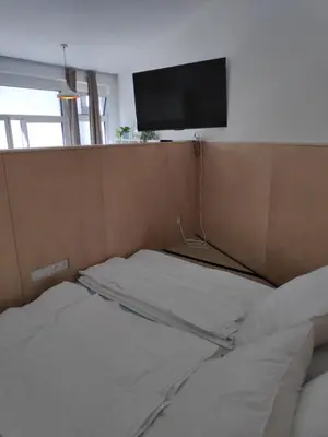 Ein Bett oder Betten in einem Zimmer der Unterkunft Beautiful New Apartment in Donaustadt