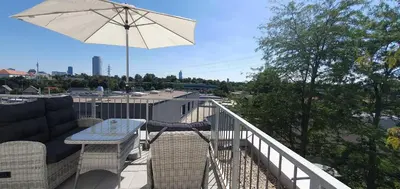 Ein Balkon oder eine Terrasse in der Unterkunft Appartment Jedi