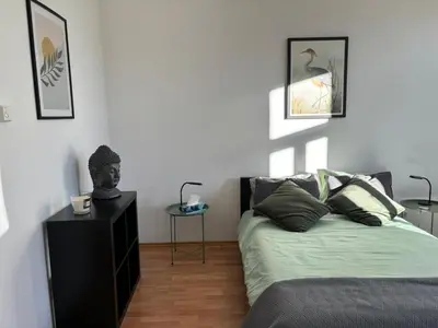 Ein Bett oder Betten in einem Zimmer der Unterkunft Messe-Wien Luminous Flat