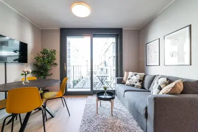 Ein Sitzbereich in der Unterkunft Beautiful apartment in Vienna's heart 1D