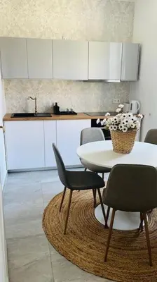 Küche/Küchenzeile in der Unterkunft Modernes Design Apartment