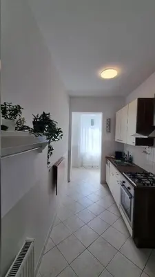 Küche/Küchenzeile in der Unterkunft Ruheoase nähe Donaukanal
