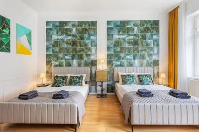 Ein Bett oder Betten in einem Zimmer der Unterkunft Anthrazit Oasis near Center Shoppingstreet 3 room
