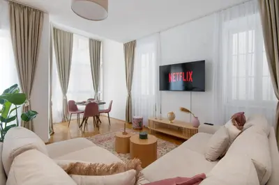 TV/Unterhaltungsangebot in der Unterkunft Luxuswohnung in Wiens Zentrum