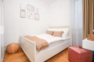 Ein Bett oder Betten in einem Zimmer der Unterkunft Luxuswohnung in Wiens Zentrum