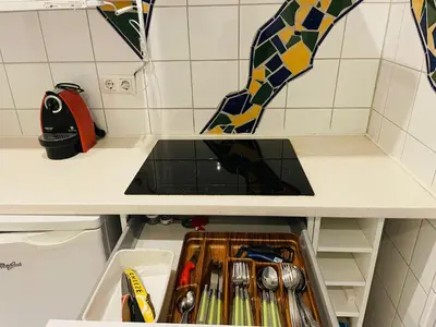Küche/Küchenzeile in der Unterkunft Oelweingasse