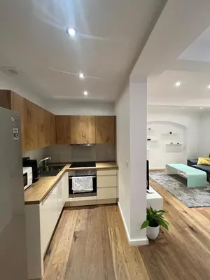 Küche/Küchenzeile in der Unterkunft REMA Apartments 1070