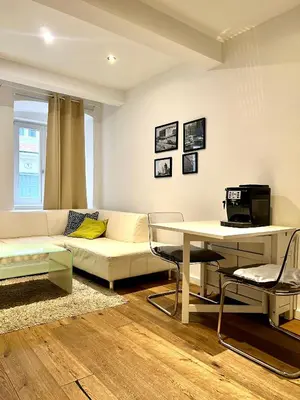 Ein Sitzbereich in der Unterkunft REMA Apartments 1070