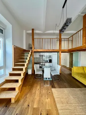 Ein Sitzbereich in der Unterkunft REMA Apartments 1080