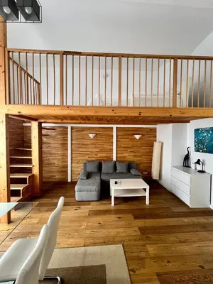 Ein Sitzbereich in der Unterkunft REMA Apartments 1080