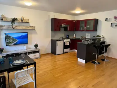 Küche/Küchenzeile in der Unterkunft Apartment für 3 beim Westbahnhof