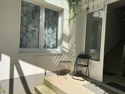 Ein Balkon oder eine Terrasse in der Unterkunft Apartment Merkur