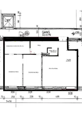 Grundriss der Unterkunft Paraderma Apartment im Zentrum Baden bei Wien