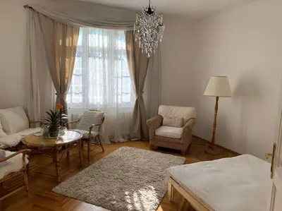 Ein Bett oder Betten in einem Zimmer der Unterkunft Villa guest suite near Vienna