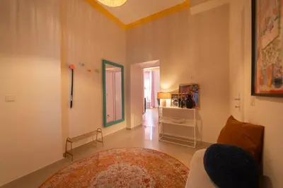 Ein Bett oder Betten in einem Zimmer der Unterkunft josef's home I Vienna Charm Apartment I 01