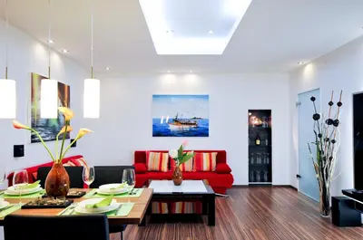 Ein Sitzbereich in der Unterkunft Apartment Giuliano Vienna