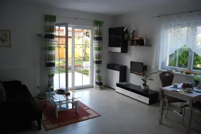 Ein Sitzbereich in der Unterkunft Appartement Florian