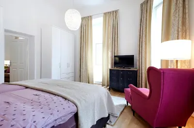 Ein Bett oder Betten in einem Zimmer der Unterkunft Apartment Theresiengasse