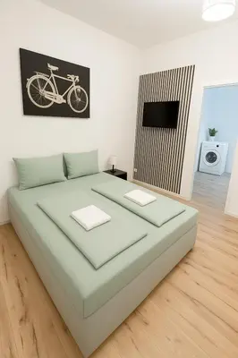 Ein Bett oder Betten in einem Zimmer der Unterkunft City Flat C