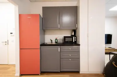 Küche/Küchenzeile in der Unterkunft Livin Apartments - T75a