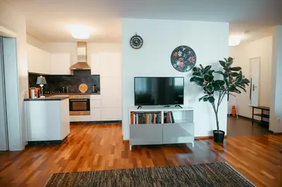 Küche/Küchenzeile in der Unterkunft Danube Island Apartment 12