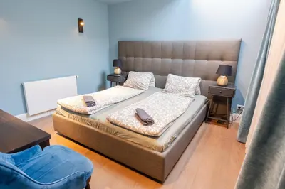 Ein Bett oder Betten in einem Zimmer der Unterkunft Superior Apartments Vienna - City Center