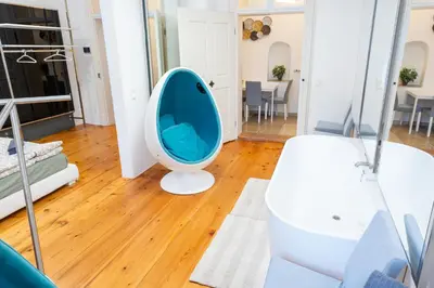 Ein Sitzbereich in der Unterkunft Premium Suites Vienna - Schönlaterngasse