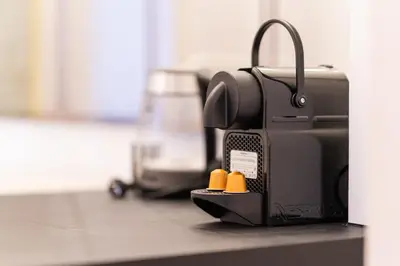 Kaffee-/Teezubehör in der Unterkunft Premium Suites Vienna - Schönlaterngasse