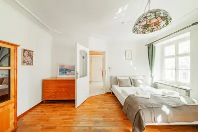 Ein Bett oder Betten in einem Zimmer der Unterkunft Big Ceasars Volkstheater close to City Center